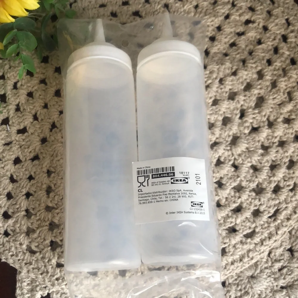IKEA Set of Two Clear Squeeze Bottles